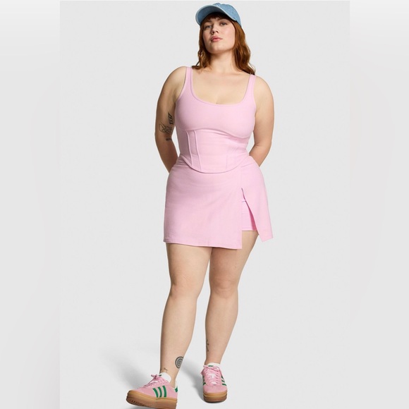NWT PINK Victoria’s Secret Sport Pique Tennis Skort. Spring Orchid. Medium. - Picture 3 of 10